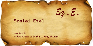 Szalai Etel névjegykártya